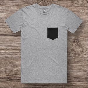AS Colour Staple Pocket Tee Grey/Black (S)